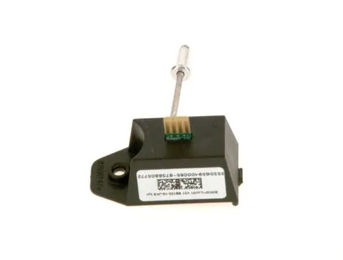 BOSCH Modul mit elektronischen Komponenten, montiert auf einer schwarzen Basis, ausgestattet mit einem metallischen Verbindungsarm.